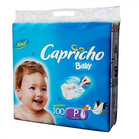 Fralda capricho baby jumbo c/100 peq