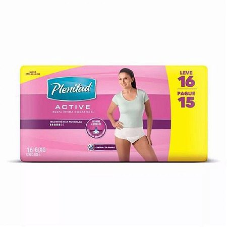 Calca plenitud active g/xg c/16unid mulher