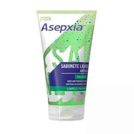 Sabonete liquido facial asepxia limpeza profunda pele oleosa com 100ml