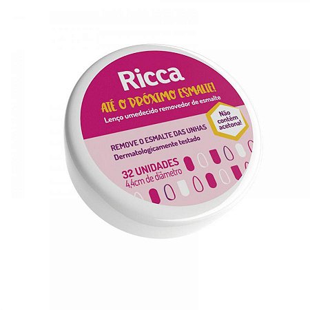 Lenco umedecido ricca removedor de esmaltes com 32 unidades