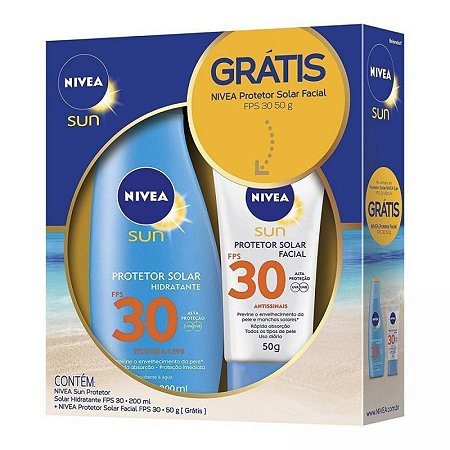Protetor solar nivea protect bronze fps30 200ml + fps30 100ml