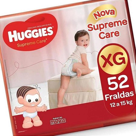 Fralda huggies supreme care hiper xxg c/52un