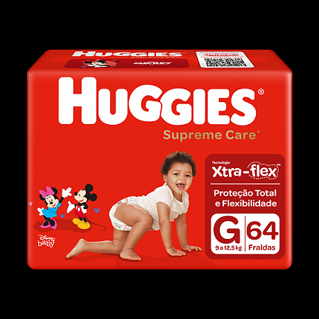 Fralda huggies supreme care hiper g c/64un
