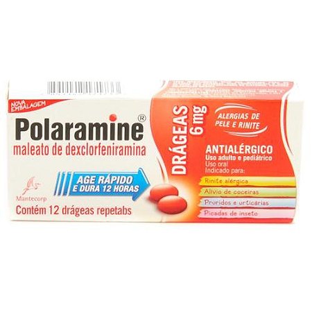 Polaramine 6mg - 12 Drágeas Repetabs