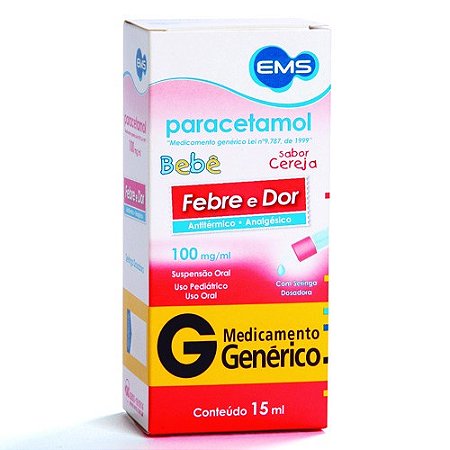 Paracetamol bebe gotas sabor cereja 100mg/ml 15ml