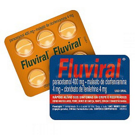 Fluviral com 6 comprimidos