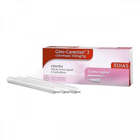 Gino canesten 2% creme vaginal 20g + 3  aplicadores