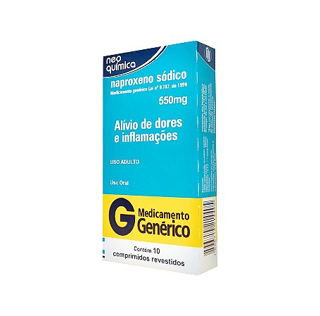 Naproxeno sodico 550mg com 10 comprimidos