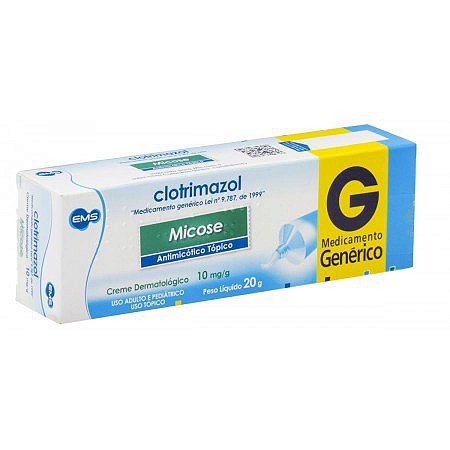 Clotrimazol 10mg creme dermatologico 20g