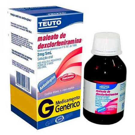 Mal. dexclorfeniramina 100ml - teuto generico