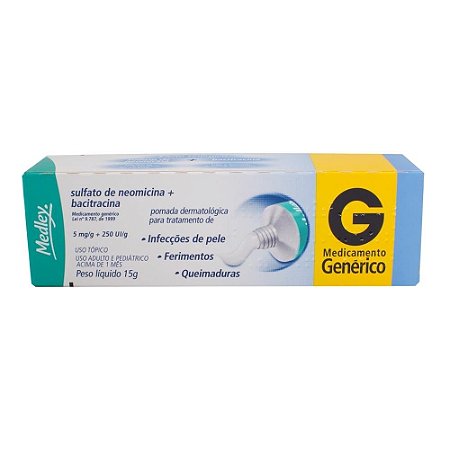 Sulfato de neomicina + bacitracina pomada 50g