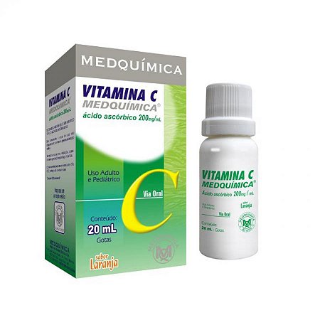Vitamina c medquimica frasco gotejador com 20ml