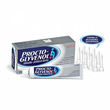 Procto glyvenol creme 30g + 10 aplicadores