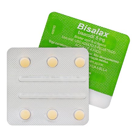 Bisalax 5mg com 6 drageas