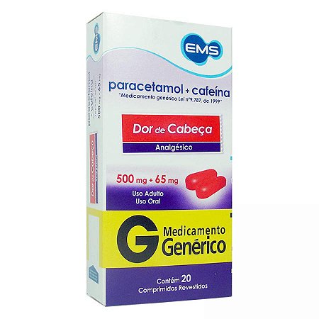 Paracetamol + cafeina 20 comprimidos
