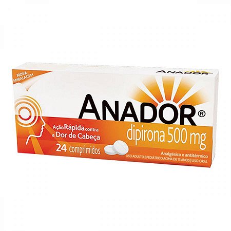 Anador 500mg com 24 comprimidos