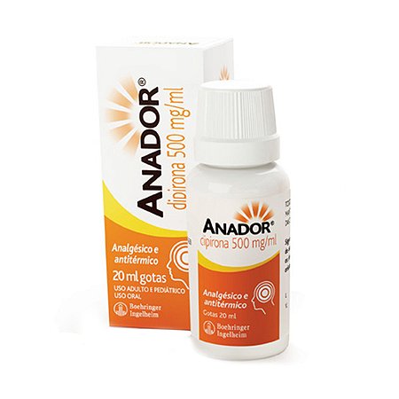 ANADOR DIPIRONA SÓDICA 500MG/ML SOLUÇÃO GOTAS 20ML