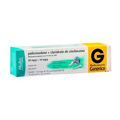 Policresuleno + cloridrato de cinchocaina pomada 30g