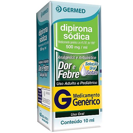 Dipirona sodica 500mg gotas 10ml