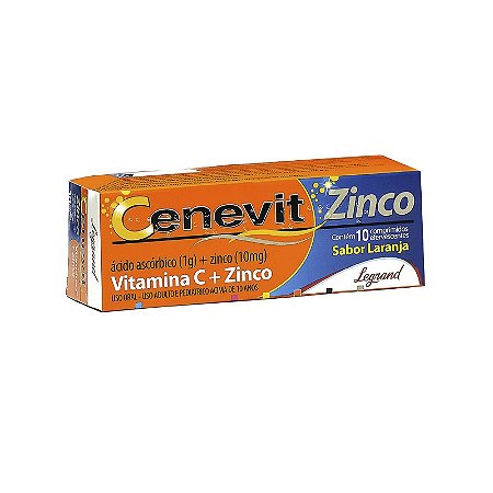 Cenevit zinco 1 gama com 10 comprimidos efervescentes