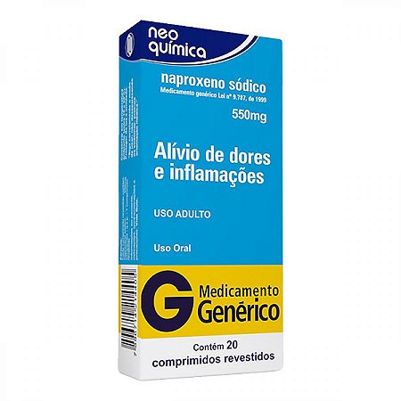Naproxeno sodico 550mg 20 comprimidos