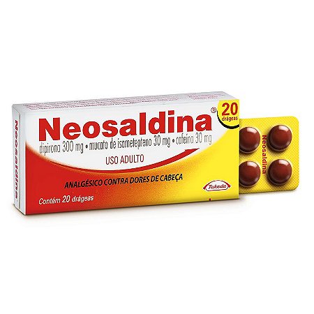 Neosaldina 30mg + 300mg + 30mg 20 drageas