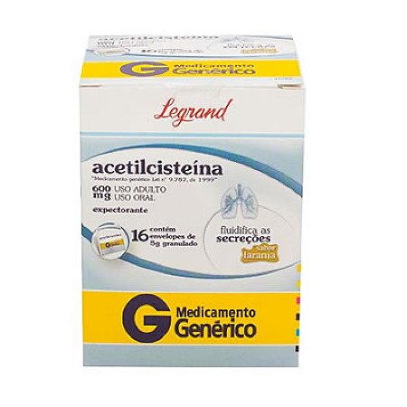 Acetilcisteina 600mg 16 envelopes 5g