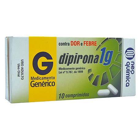 Dipirona sodica 1g com 10 comprimidos