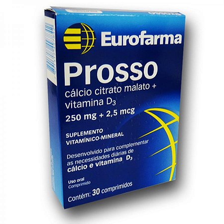 Suplemento vitaminico - mineral prosso com 30 comprimidos