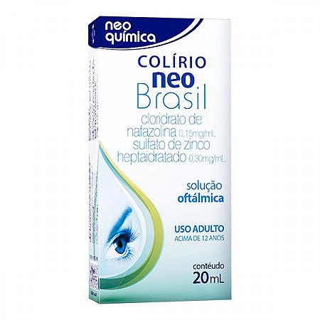 Colirio neo brasil 0,15 + 30mg 20ml
