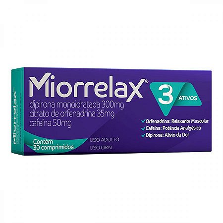Miorrelax 300mg + 50mg + 35mg 30 comprimidos