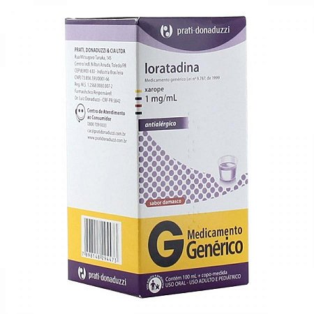 Loratadina 1mg 100ml
