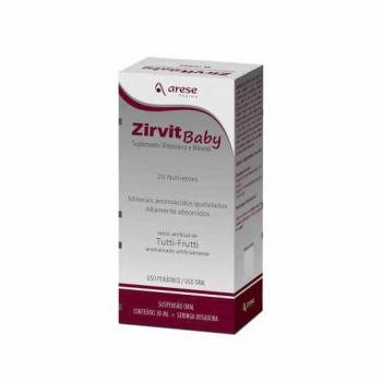 SUPLEMENTO VITAMINICO E MINERAL ZIRVIT BABY TUTTI-FRUTTI SUSPENSÃO ORAL COM 30ML + 1 SERINGA DOSADORA