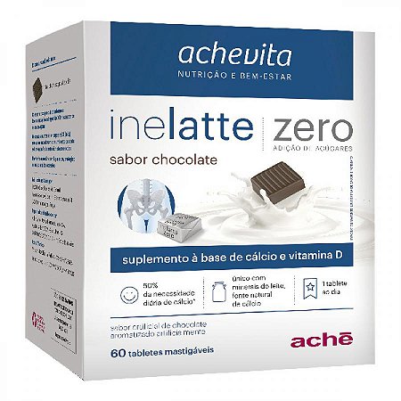 Inelatte zero acucar chocolate 60 tabletes