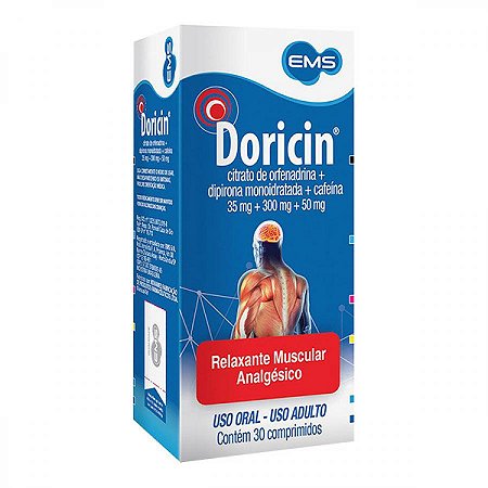 Doricin comprimido 35mg + 300mg + 50mg 30 comprimidos
