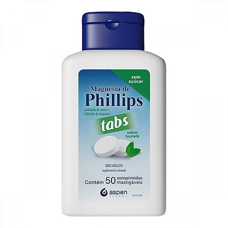 Magnesia phillips sabor hortela 50 pastilhas