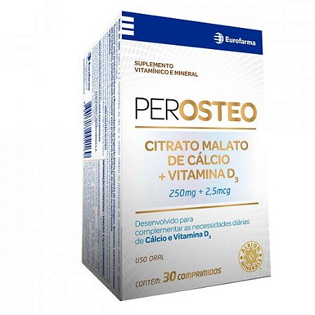 SUPLEMENTO VITAMÍNICO PEROSTEO COM 30 COMPRIMIDOS