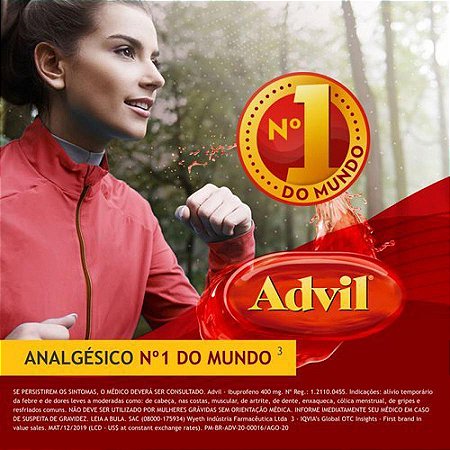 Advil 400mg com 3 capsulas