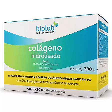 Colageno hidrolisado biolab caixa 30 saches 11g