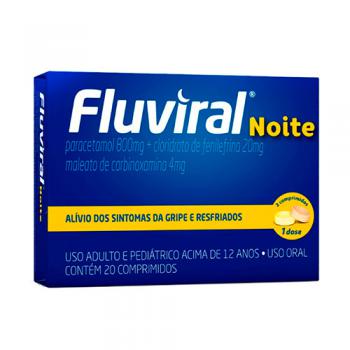 Fluviral noite 400mg + 20mg + 400mg + 4mg 20 comprimidos