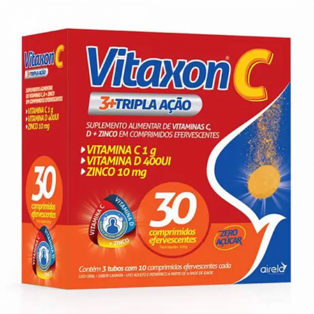 Vitaxon c tripla acao com 30 comprimidos efevercentes