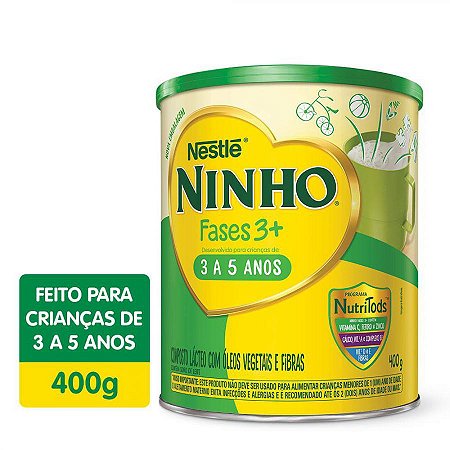 Composto lacteo nestle ninho fases 3+ lata 400g