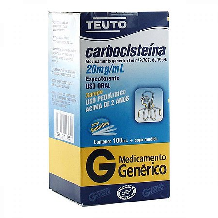 Carbocisteina 20mg xarope infantil 100ml