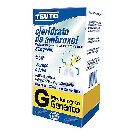 Cloridrato de ambroxol 30mg xarope adulto 120ml