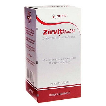 SUPLEMENTO VITAMÍNICO E MINERAL ZIRVIT MULTI COM 30 COMPRIMIDOS