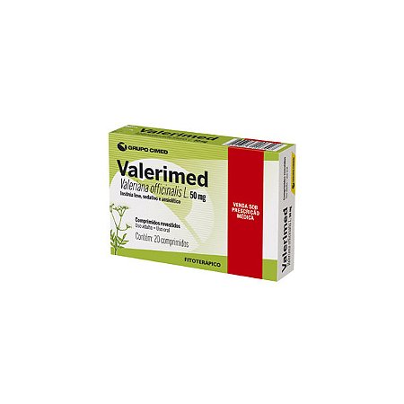 Valerimed 50mg com 20 comprimidos