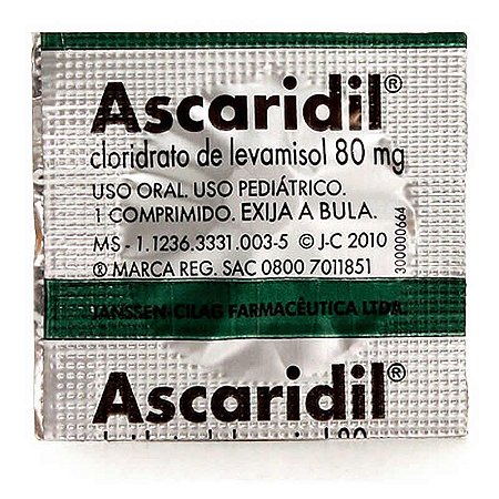 Ascaridil pediatrico com 1 comprimido