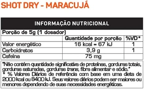 SHOT DRY MARACUJA 150G