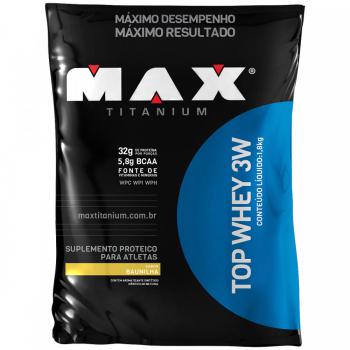 Top Whey 3W Refil Baunilha 1,8 Kg Max Titanium