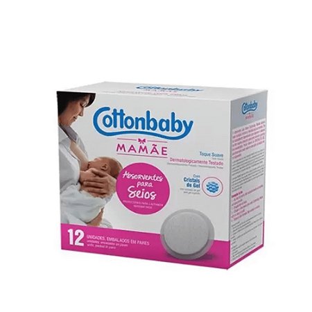 ABSORVENTE P/SEIOS COTTONBABY MAMAE C/12